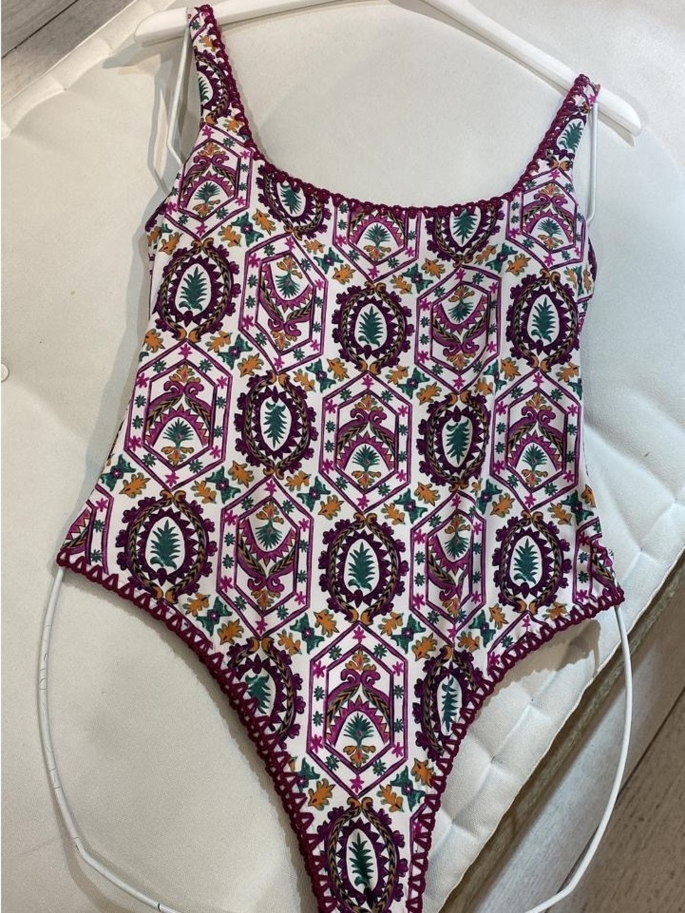 TOQUE DE SOL Casablanca Floral Geometric One-Piece Swimsuit